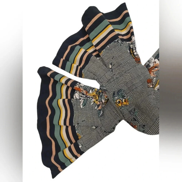 Rinascimento EUC Midi Floral Bell Sleeved Dress Size XL - Picture 8 of 12